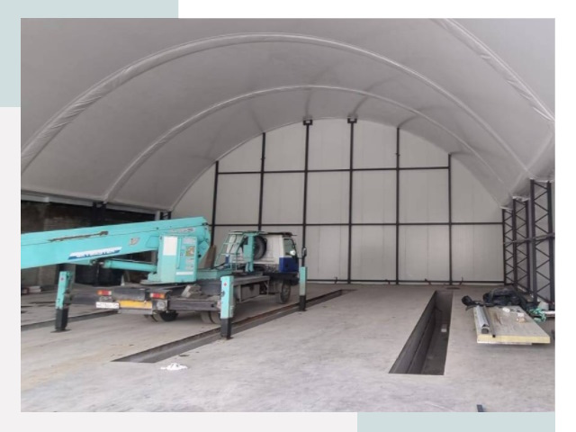 Внутреннее оснащение ангаров в Сосновоборске