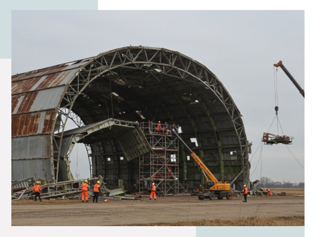 Демонтаж ангаров в Сосновоборске