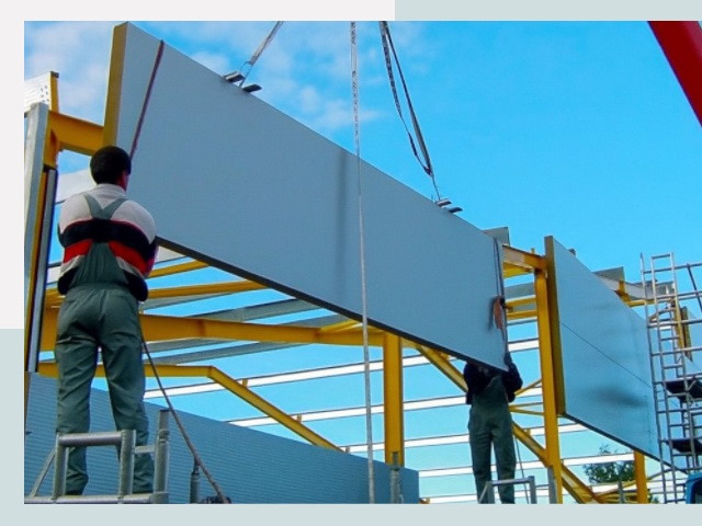 Монтаж сэндвич-панелей в Сосновоборске от 621 руб.